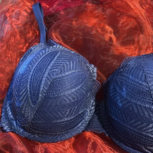 La SENZA Midnight Blue Lace full coverage Bra - Picture 2 of 7